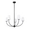 Z-Lite Shannon Chandelier, 5-Light, 32 In.W x 16.5 In.H, Matte Black/white 3040-32MB - alternate 4